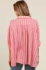 Pink Striped Collared Oversized Maternity Top sold by Pinkblush