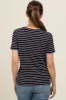 Navy Striped Short Sleeve Maternity Top sold by Pinkblush