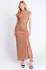 Sage Textured Dot Front Tie Ruffle Sleeve Maternity Midi Dress sold by Pinkblush