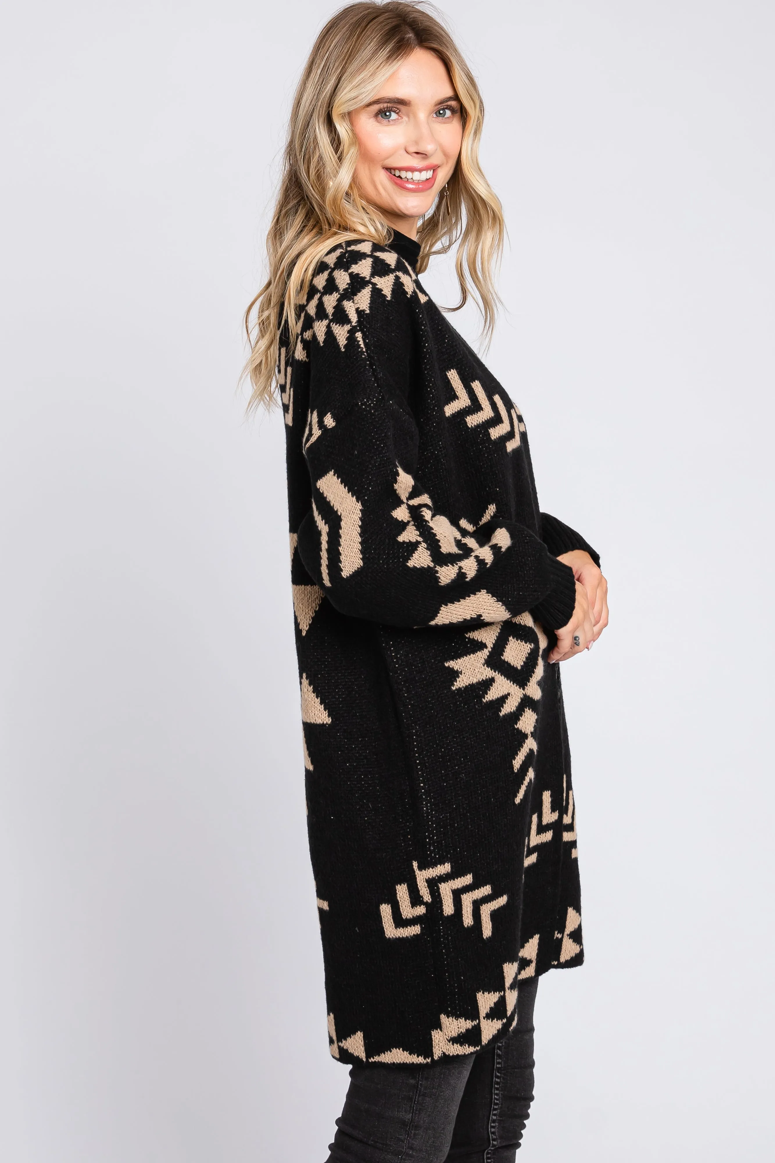 Black Print Cardigan sold by Pinkblush product image thumbnail 2