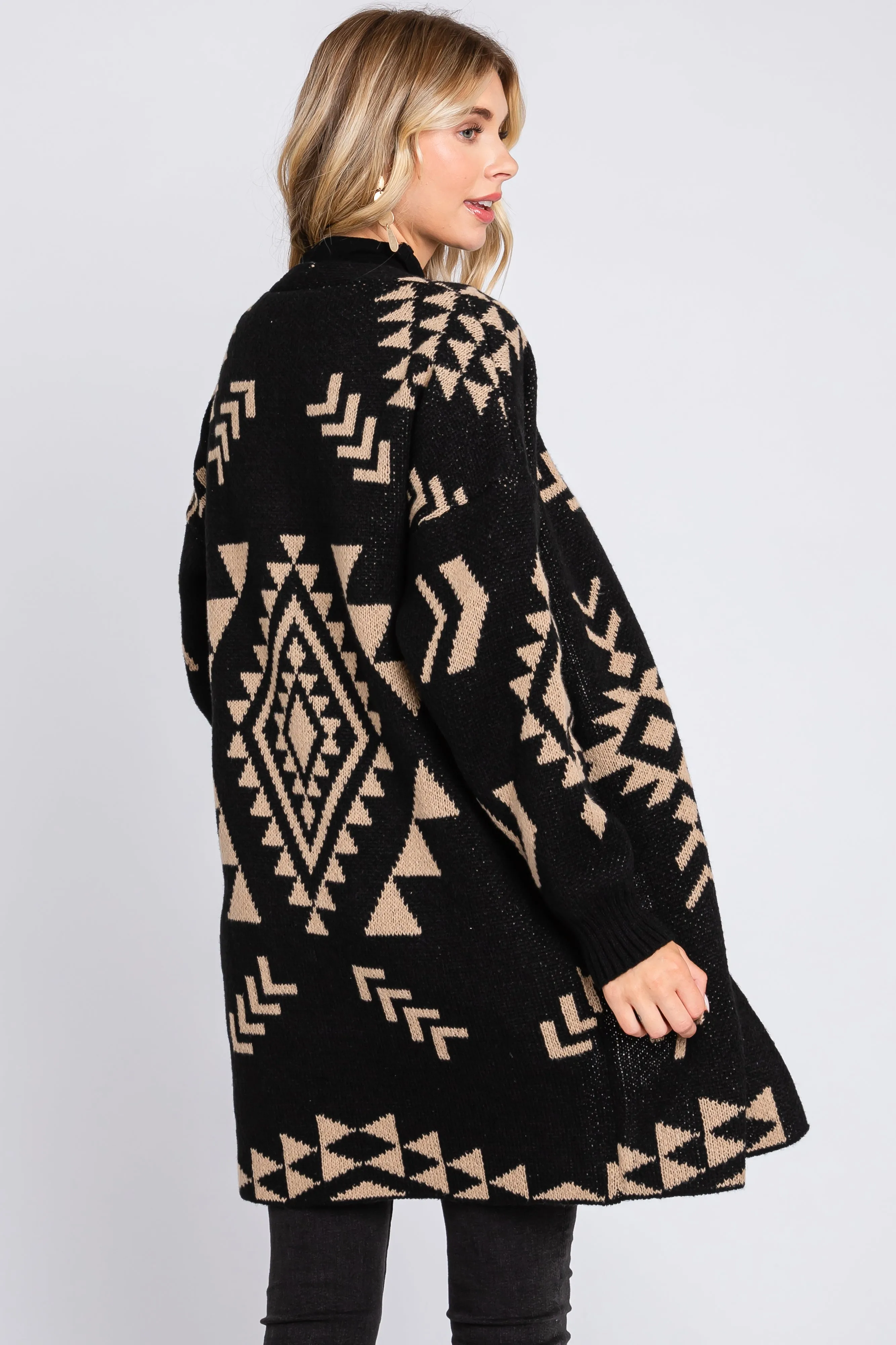 Black Print Cardigan sold by Pinkblush product image thumbnail 3