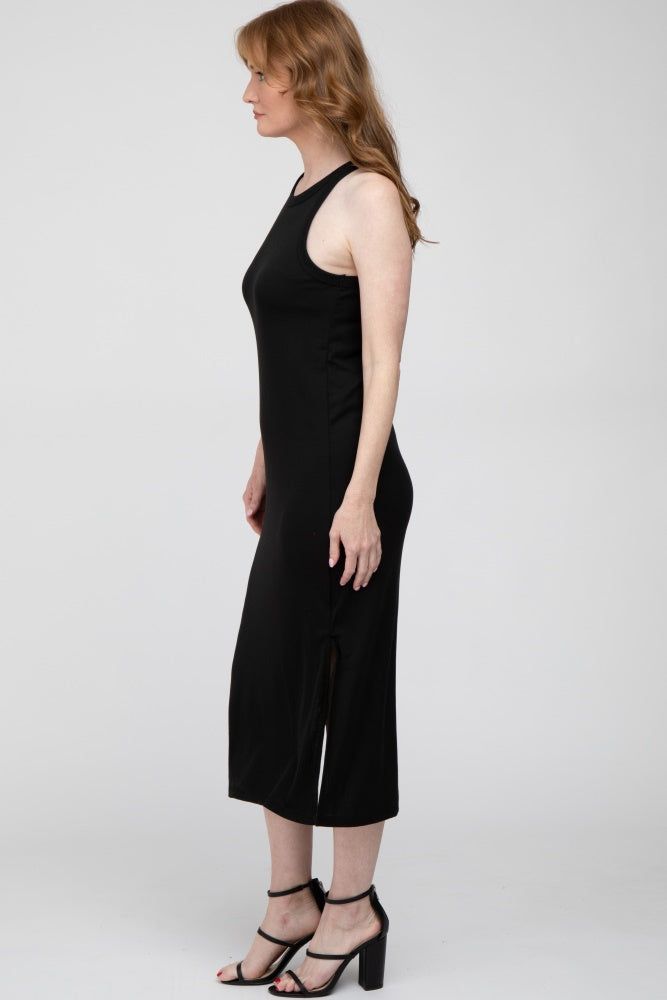 Black Racerback Basic Midi Dress sold by Pinkblush product image thumbnail 2