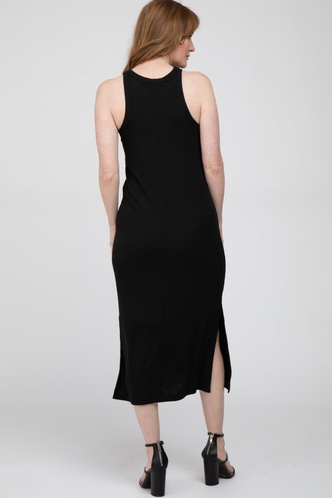Black Racerback Basic Midi Dress sold by Pinkblush product image thumbnail 3