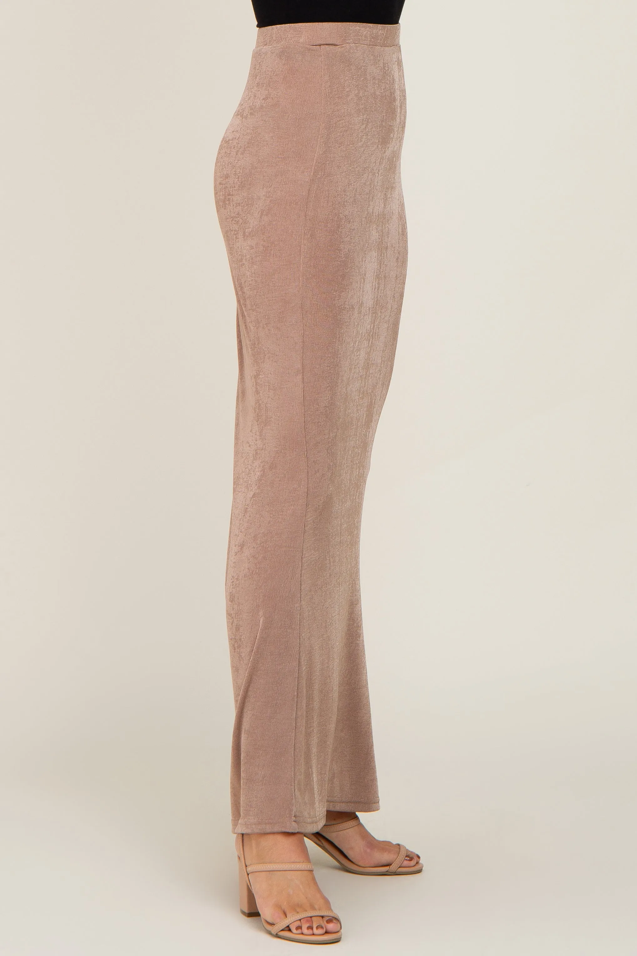 Mocha Stretch Knit Maxi Skirt sold by Pinkblush product image thumbnail 3