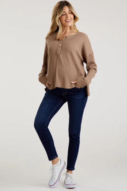 Navy Skinny Maternity Jeans sold by Pinkblush