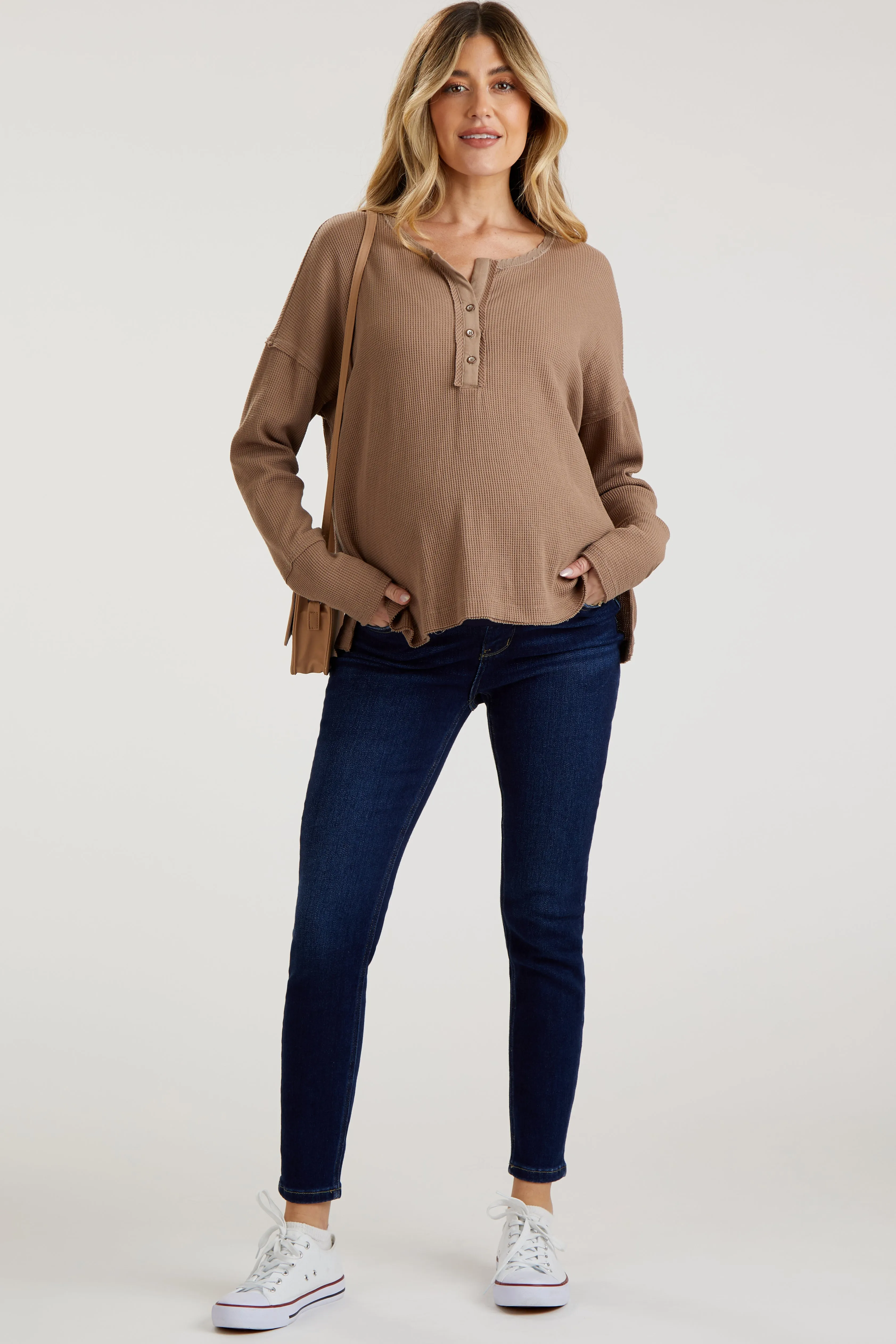 Navy Skinny Maternity Jeans sold by Pinkblush product image thumbnail 2