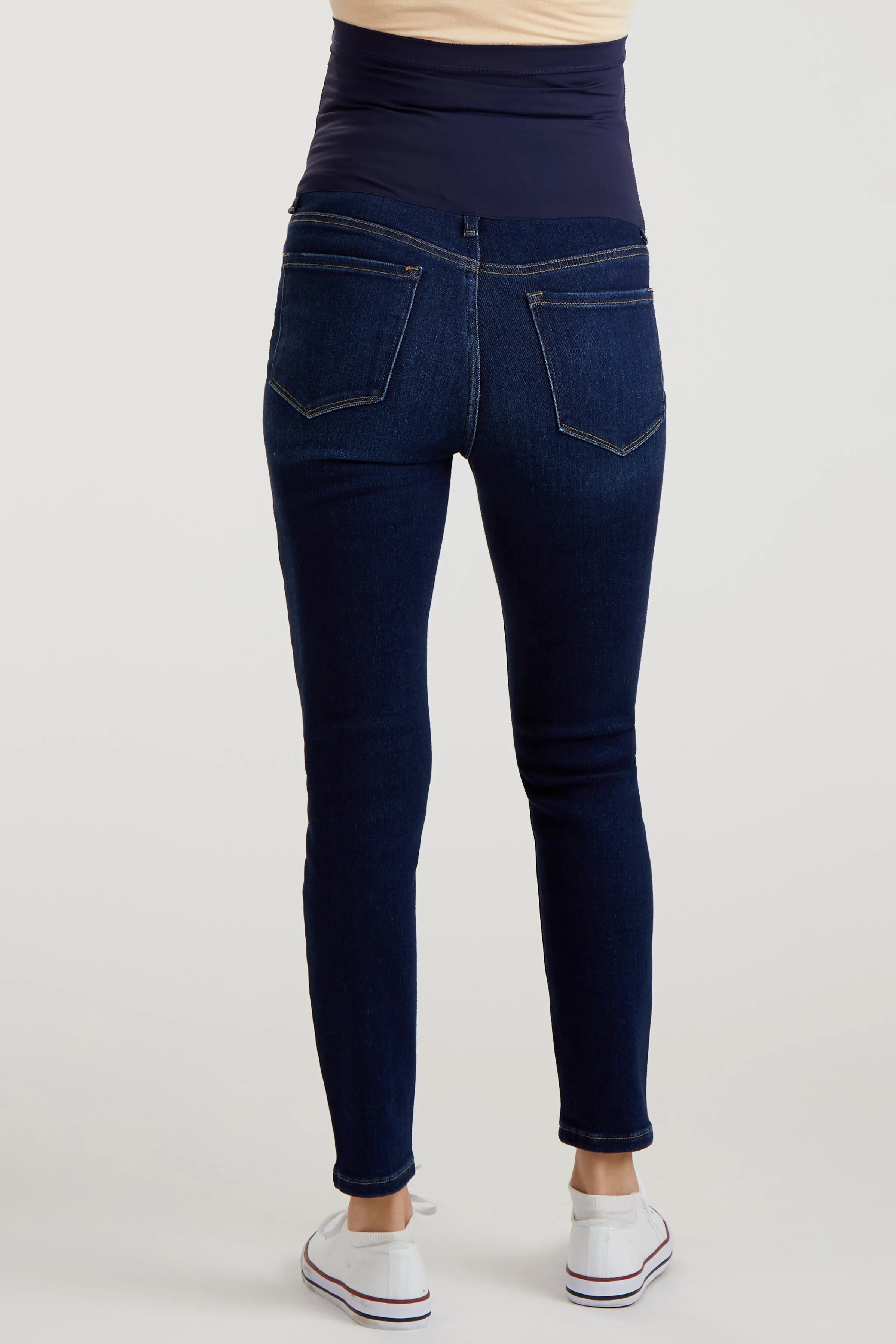 Navy Skinny Maternity Jeans sold by Pinkblush product image thumbnail 5