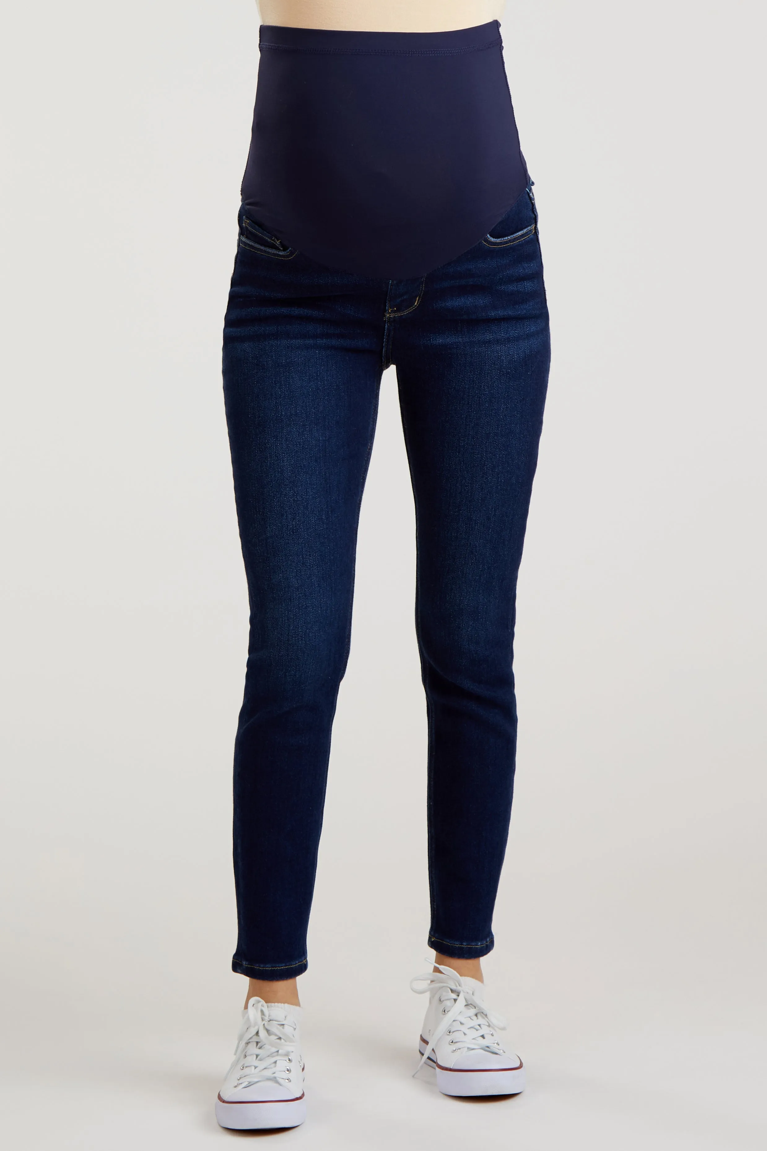 Navy Skinny Maternity Jeans sold by Pinkblush product image thumbnail 3