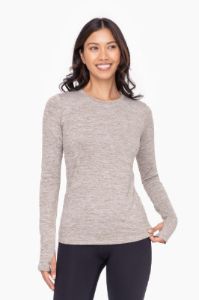 Grey Active Long Sleeve Top sold by Pinkblush