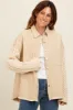 Beige Denim Cable Knit Contrast Jacket sold by Pinkblush
