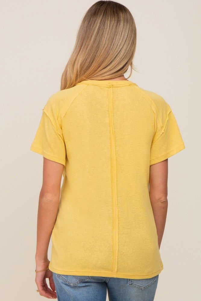 Yellow Raw Hem Maternity Tee sold by Pinkblush product image thumbnail 3