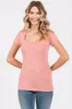 Pink Square Neck Short Sleeve Maternity Top sold by Pinkblush