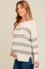 Forest Green Striped Waffle Knit Maternity Sweater sold by Pinkblush