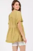 Light Olive Short Sleeve Top sold by Pinkblush