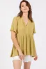 Light Olive Short Sleeve Top sold by Pinkblush