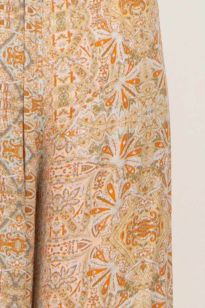 Taupe Floral Sleeveless Wide Leg Jumpsuit sold by Pinkblush product image thumbnail 4