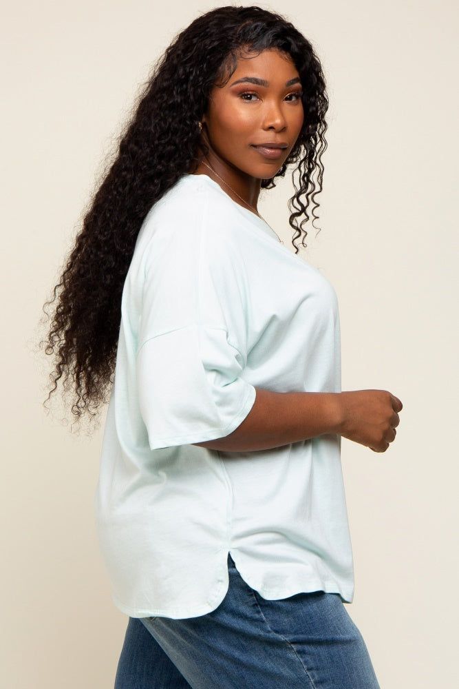 Mint Short Sleeve Pocketed Plus Top sold by Pinkblush product image thumbnail 2