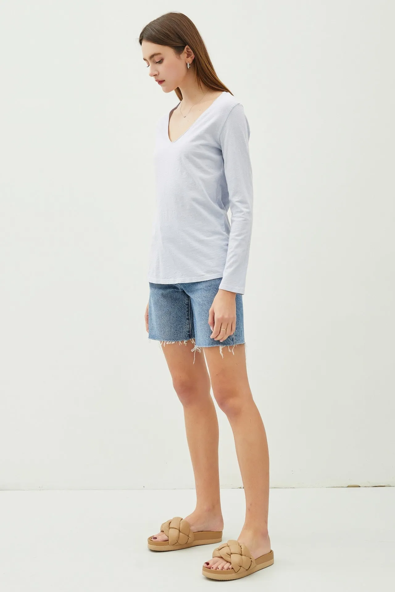 Light Blue Long Sleeve Shirt sold by Pinkblush product image thumbnail 2
