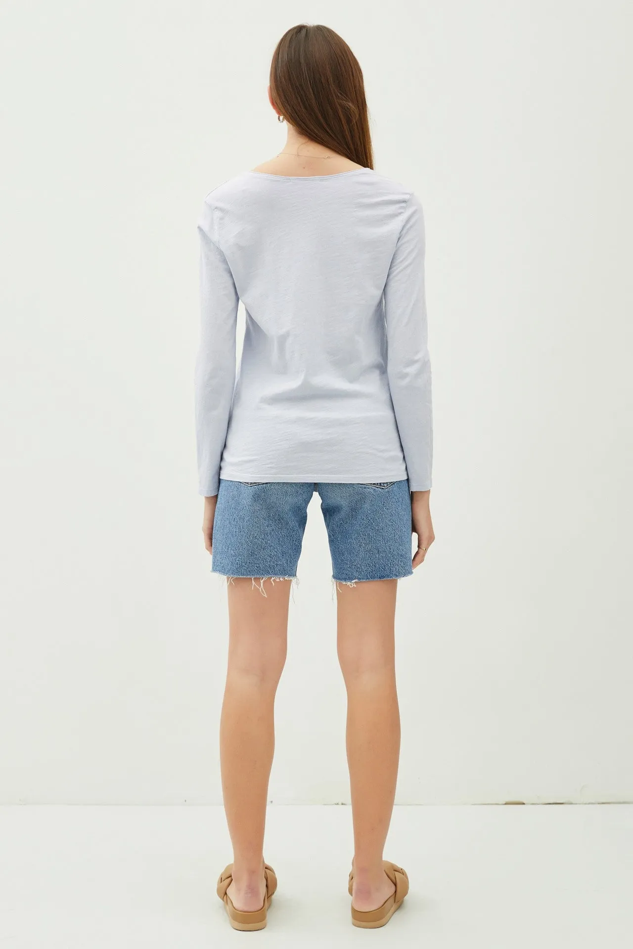 Light Blue Long Sleeve Shirt sold by Pinkblush product image thumbnail 3