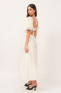 Ivory Open Back Maxi Dress sold by Pinkblush