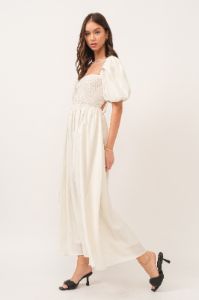 Ivory Open Back Maxi Dress sold by Pinkblush