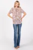 Blue Floral Ruffle Tie Blouse sold by Pinkblush
