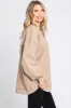 Beige Soft Knit Fleece Lined Sweatshirt sold by Pinkblush