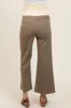 Olive Wide Leg Cropped Maternity Pants sold by Pinkblush