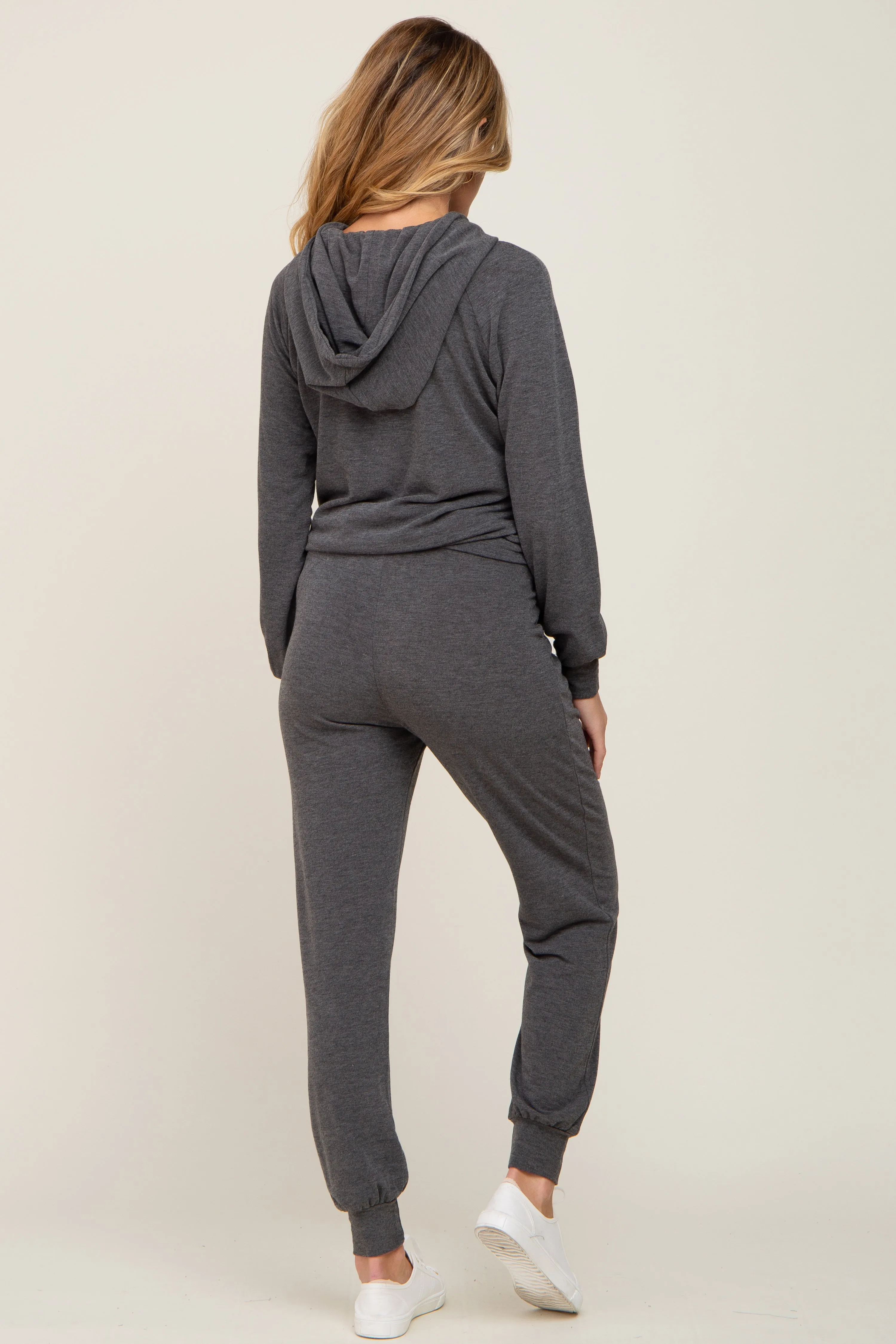 Charcoal Hoodie and Jogger Maternity Set sold by Pinkblush product image thumbnail 3