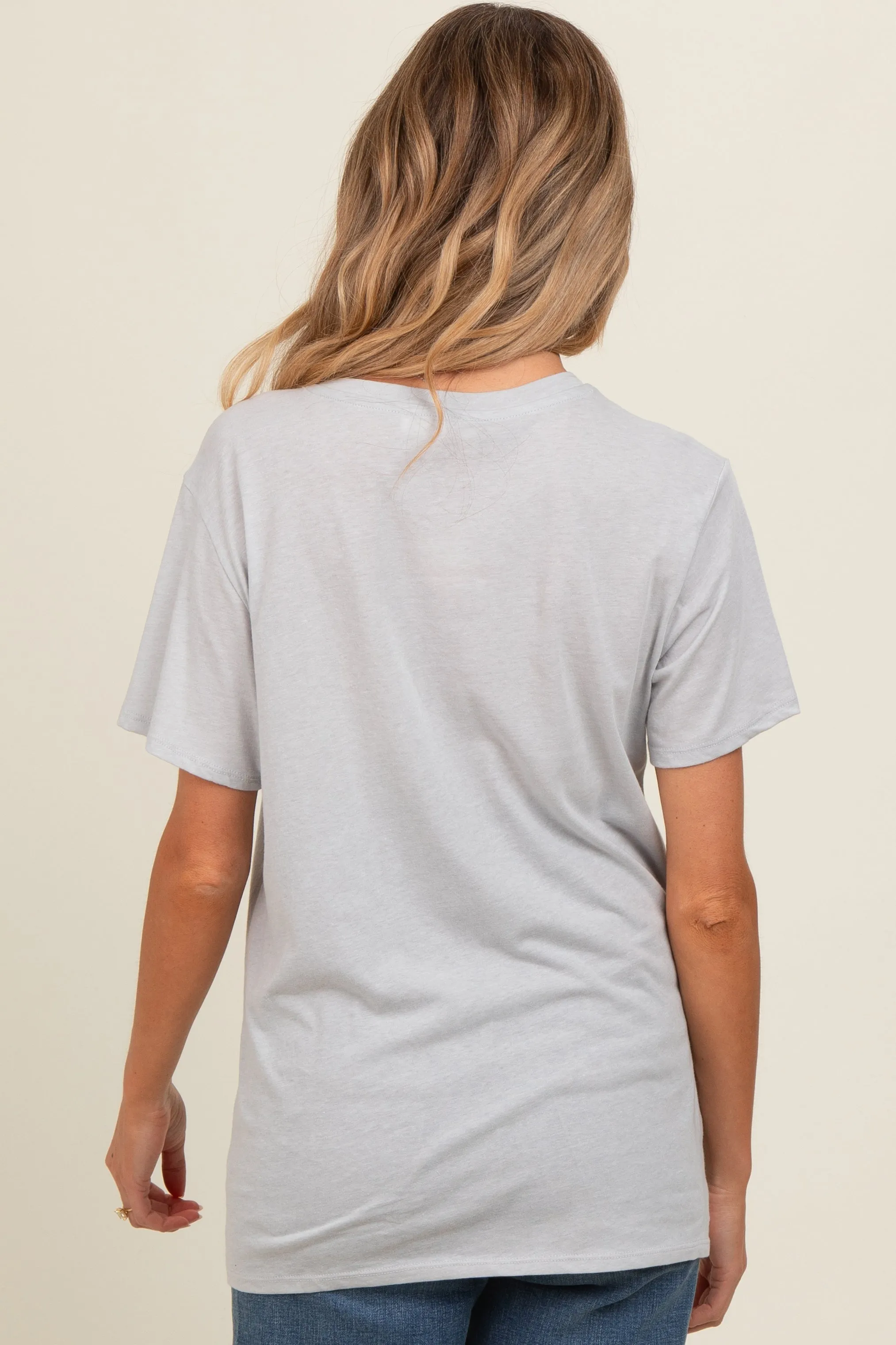 Heather Grey Basic Maternity Tee sold by Pinkblush product image thumbnail 4