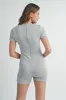 Heather Grey Fitted Romper sold by Pinkblush