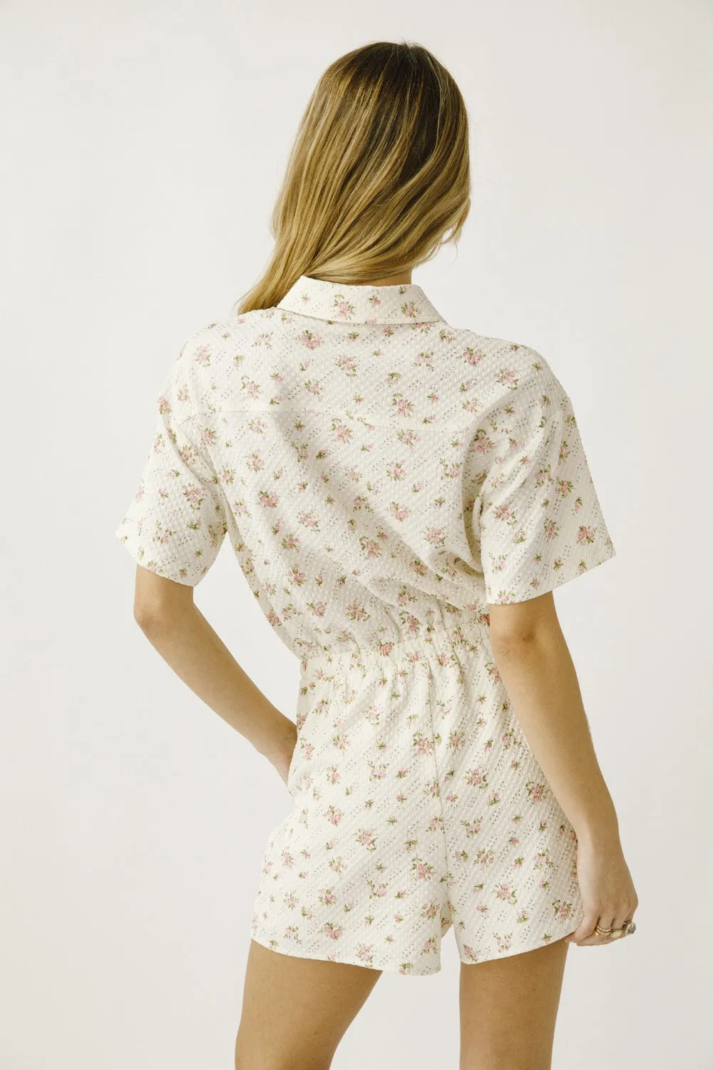 Cream Pink Floral Bouquet Romper sold by Pinkblush product image thumbnail 3
