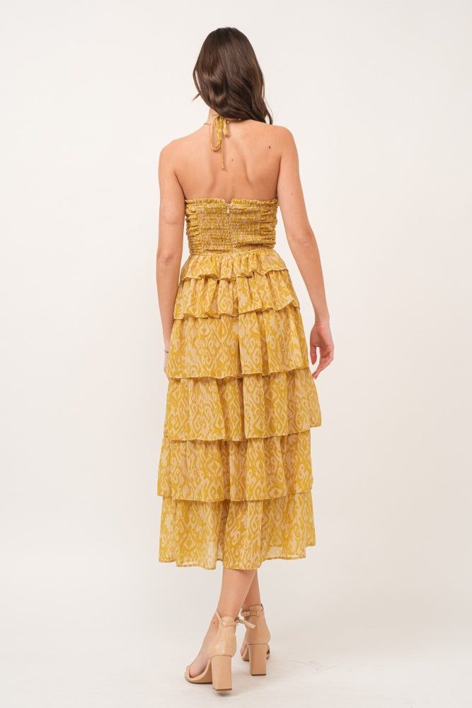 Lime Ruffle Maxi Dress sold by Pinkblush product image thumbnail 3