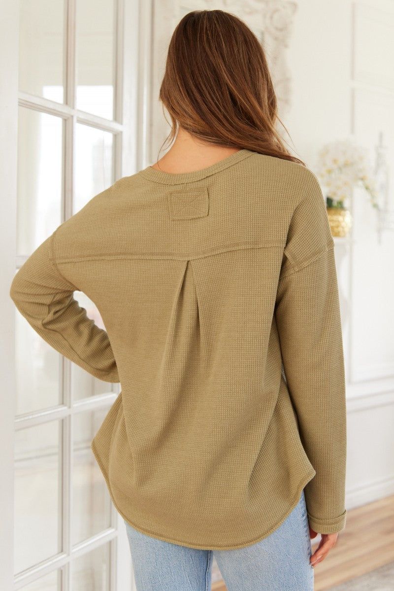 Olive Contrast Top sold by Pinkblush product image thumbnail 4