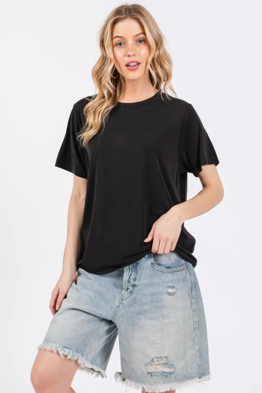 Black Dolman Sleeve Top sold by Pinkblush
