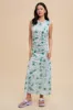 Light Blue Rose Print Ruched Mesh Dress sold by Pinkblush