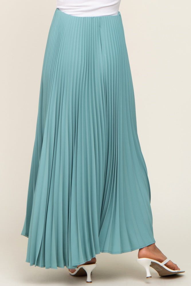 Light Olive Pleated Maxi Skirt sold by Pinkblush product image thumbnail 4