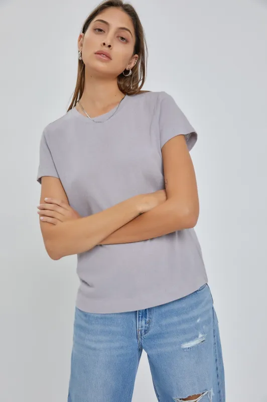 Grey Short Sleeve Top sold by Pinkblush
