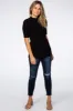 Black Soft Brushed Knit Mock Neck Top sold by Pinkblush