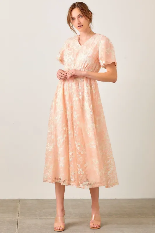 Blush Multi Mesh Maxi Dress sold by Pinkblush