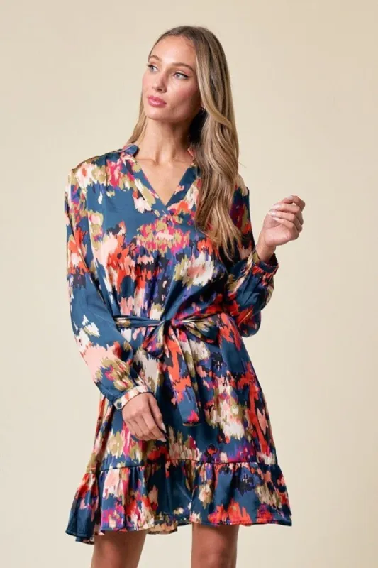 Teal Floral Print Dress sold by Pinkblush