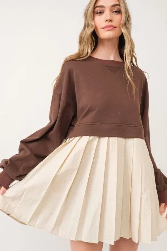 Brown Mini Dress sold by Pinkblush