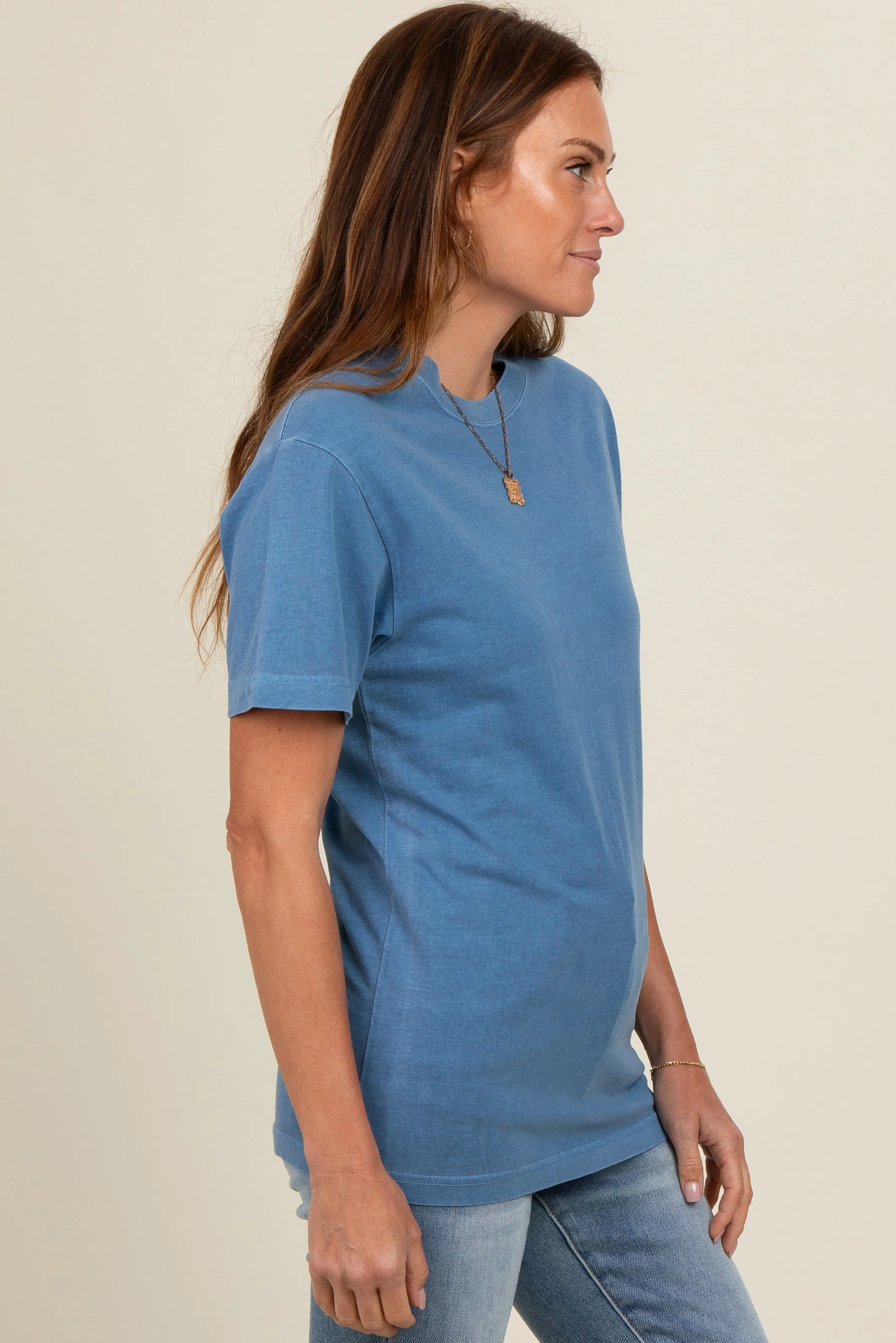 Blue Basic T-Shirt sold by Pinkblush product image thumbnail 3