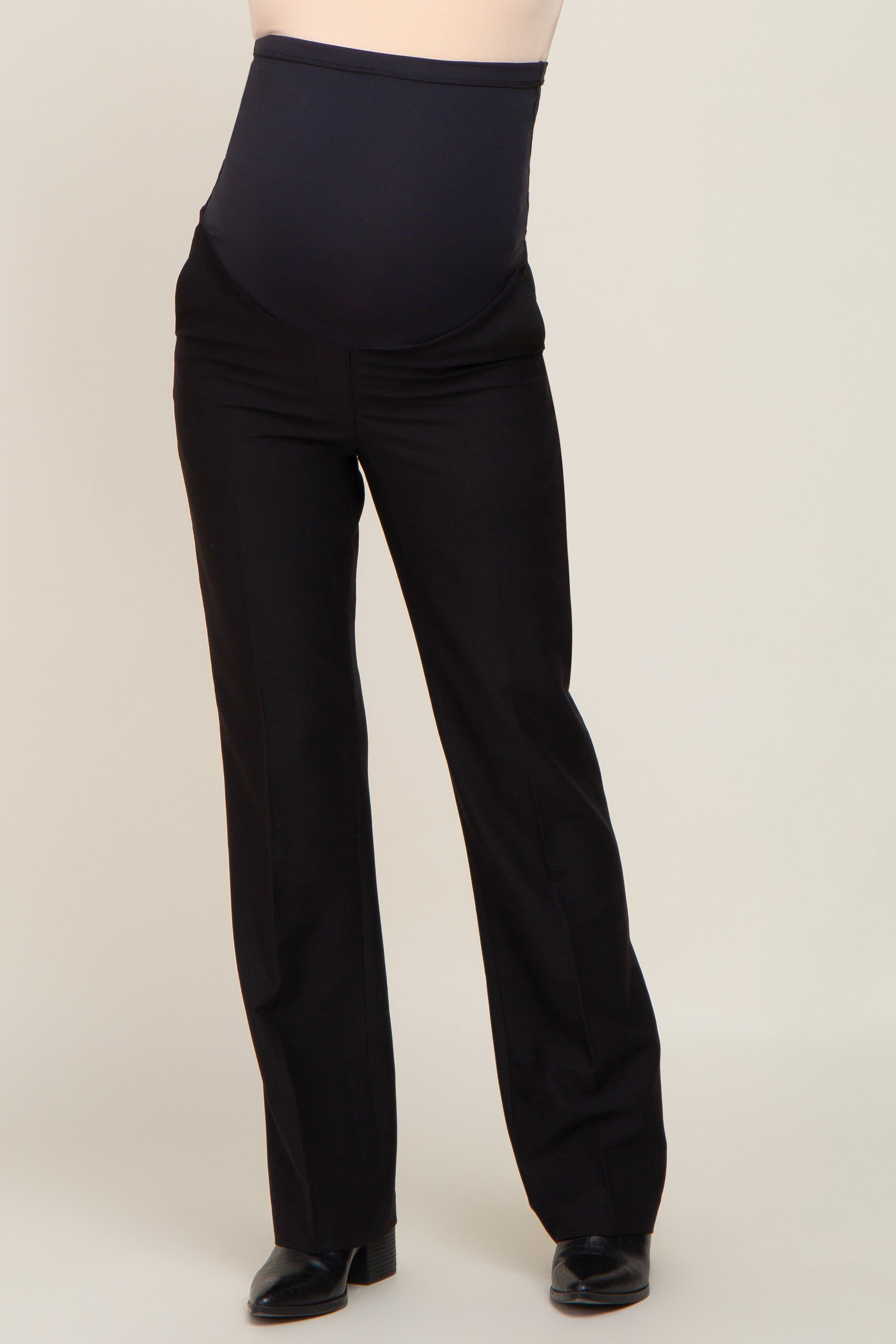 Black Wide Leg Maternity Dress Pants sold by Pinkblush product image thumbnail 2