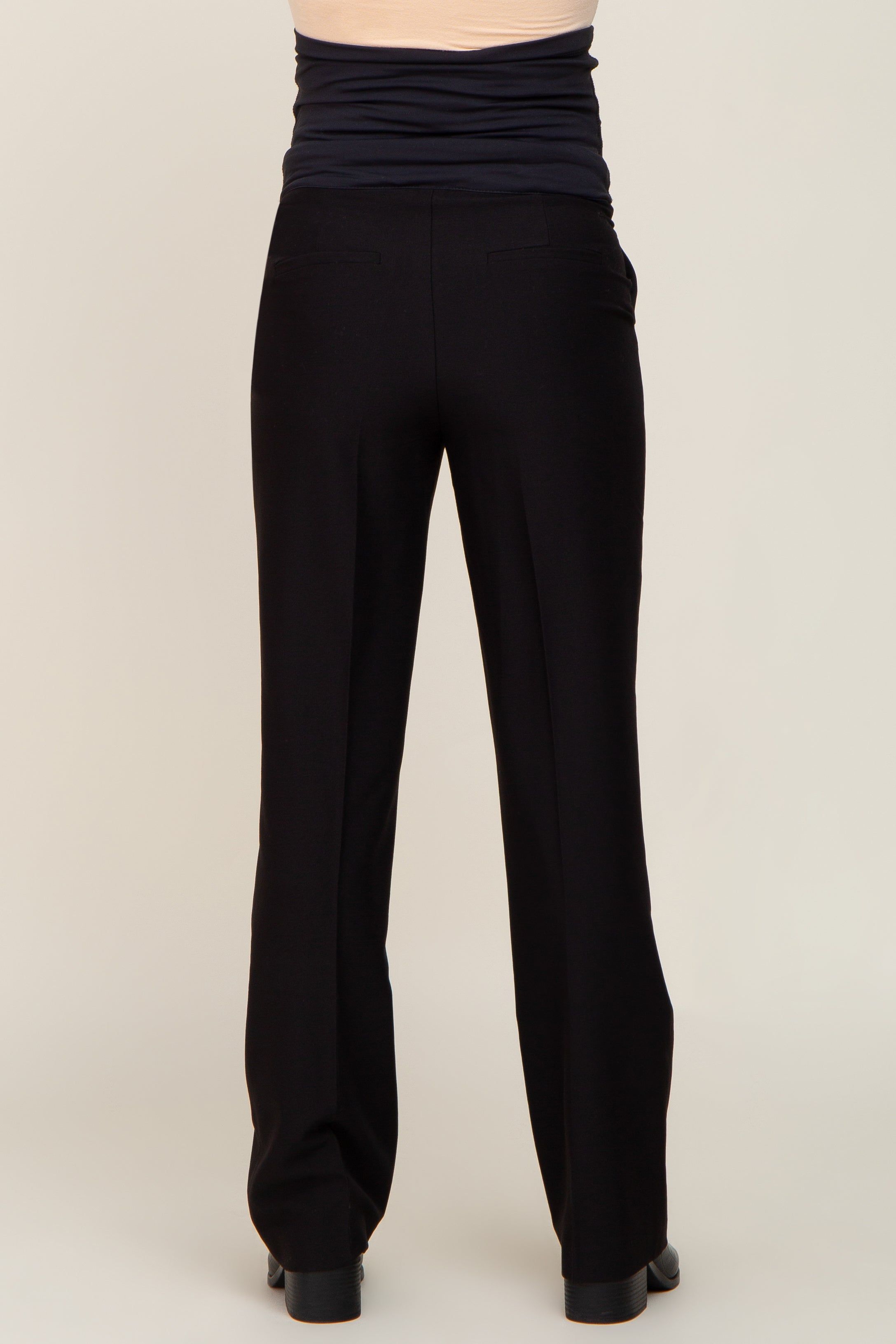 Black Wide Leg Maternity Dress Pants sold by Pinkblush product image thumbnail 4