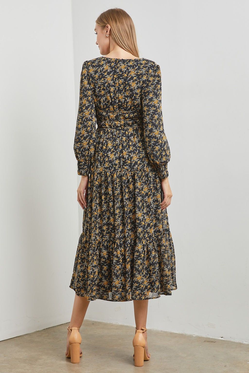 Black Multi Tiered-Waist Maxi Dress sold by Pinkblush product image thumbnail 3