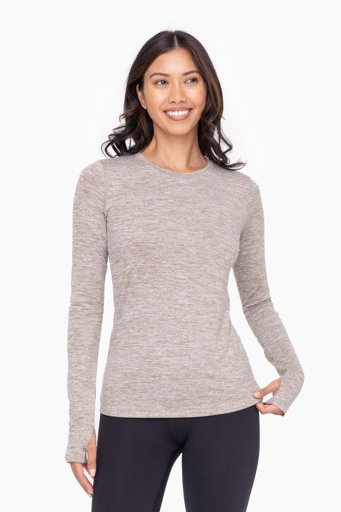 Gray Active Long Sleeve Maternity Top sold by Pinkblush product image thumbnail 4