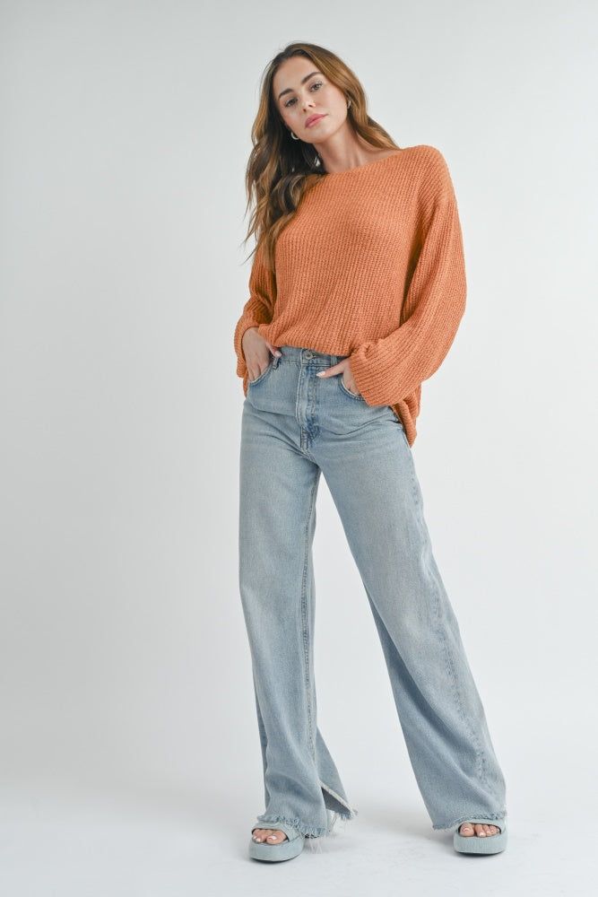 Peach Knit Sweater sold by Pinkblush product image thumbnail 4