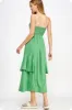 Green Piping Detail Sleeveless Linen Long Dress sold by Pinkblush