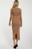 Mocha Exposed Seams Top and Skirt Maternity Set sold by Pinkblush